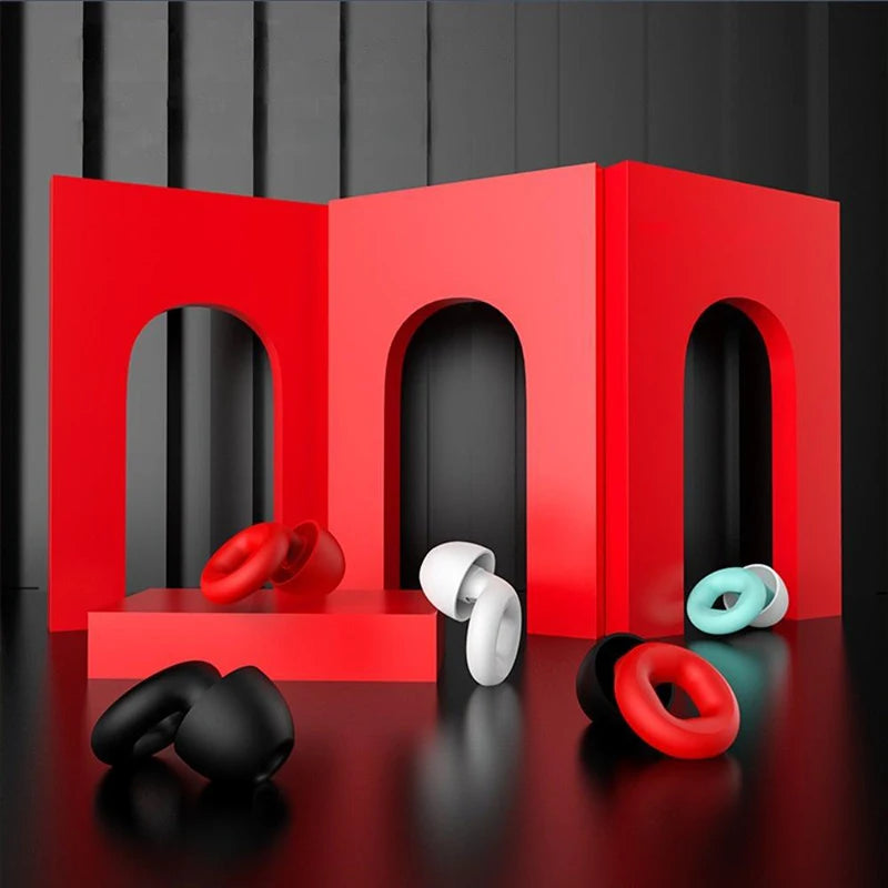 1 Pair Soft Silicone Soundproof Earplugs Reusable Anti Noise Ear Plugs Non Slip for Sleep Swimming Surfing Water Sports Oasis Select