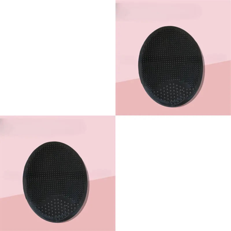 1/4pcs Soft Silicone Baby Bath Head Massage Brushes Hair Washing Brush Scalp Comb Kids For Newborn Bath Wipe Washing Hair Tools Oasis Select 2pcs black