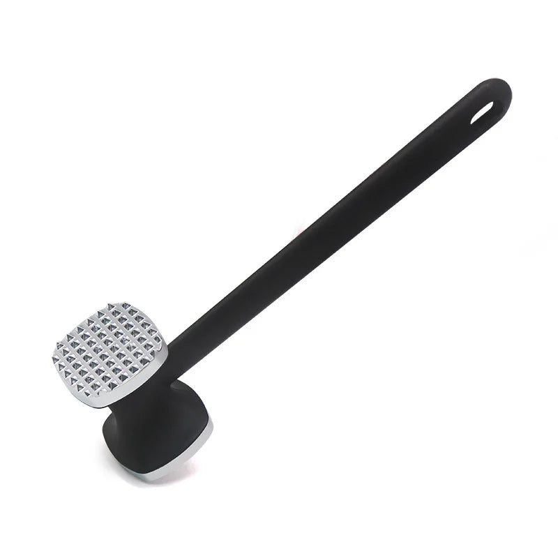 Stainless Steel Double Sided Meat Tenderizer Hammer, Kitchen Tool for Beef Steak, Pork Chop & Chicken, Meat Mallet with Spikes Oasis Select Small silver