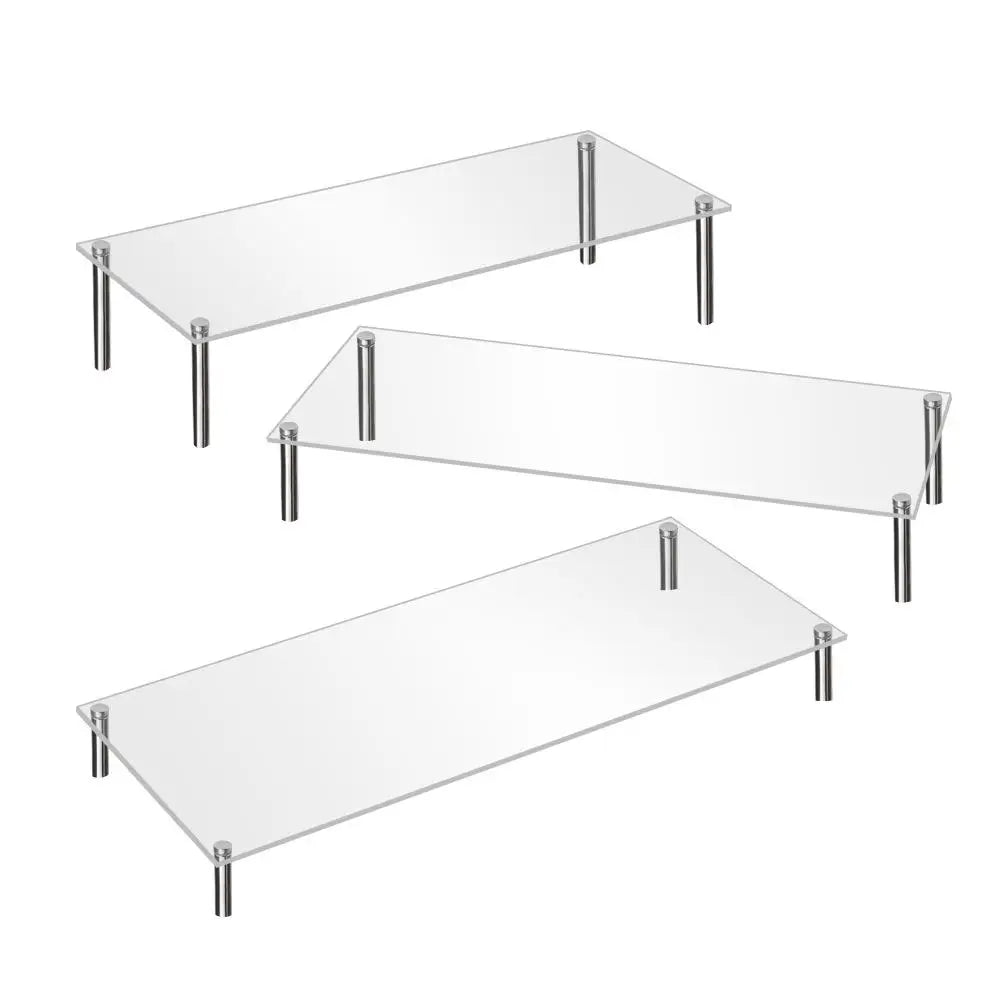 Stainless Steel Stand Acrylic Display Stands Clear Display Shelf Cupcake Display Riser Makeup Holder for Decoration Organizer Oasis Select