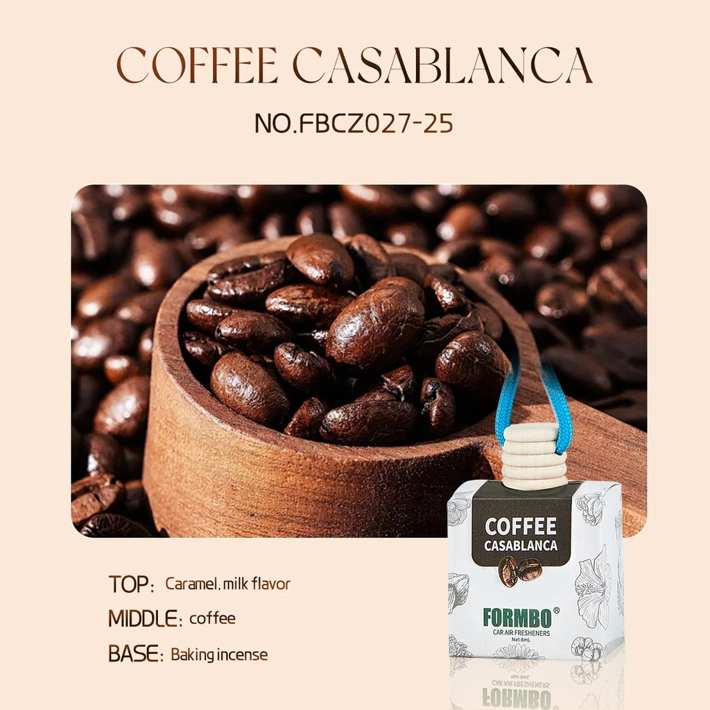 Essential Oil Car Air Freshener – Long-Lasting Liquid Diffuser Car Air Freshener Oasis Select COFFEE CASABLANCA