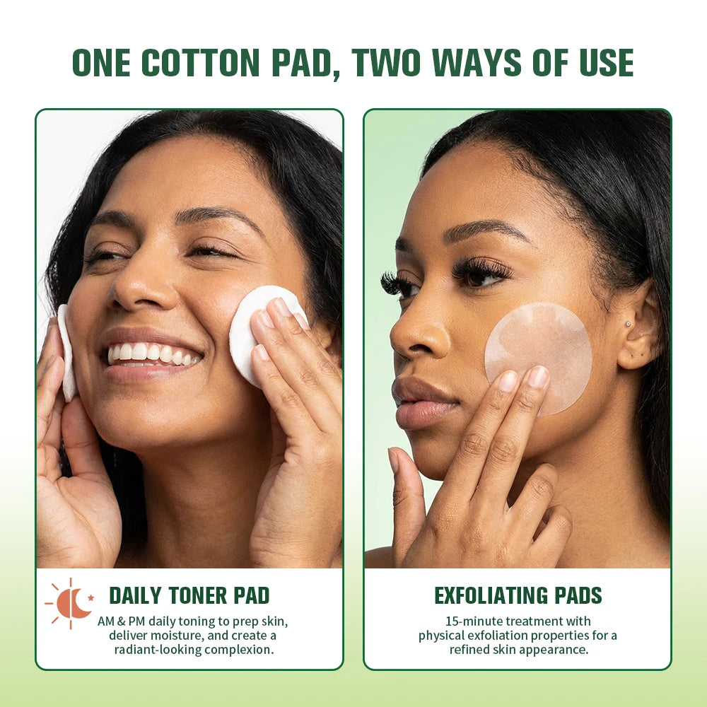 Toning & Brightening Face Pads Deep Moisturizing Tighten Enhance Radiance Soothing Sensitive Skin Circular Skincare Cotton Pad Oasis Select