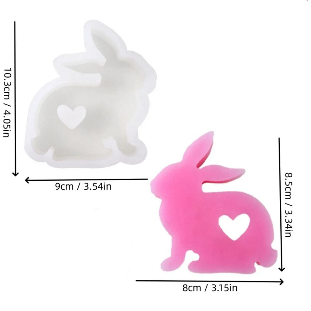 Easter Candle Mold Approximate Dimensions Silicone Rabbit Mold Diy Silicone Mold Creative For Easter Decor Diy Crafts Holiday Oasis Select D