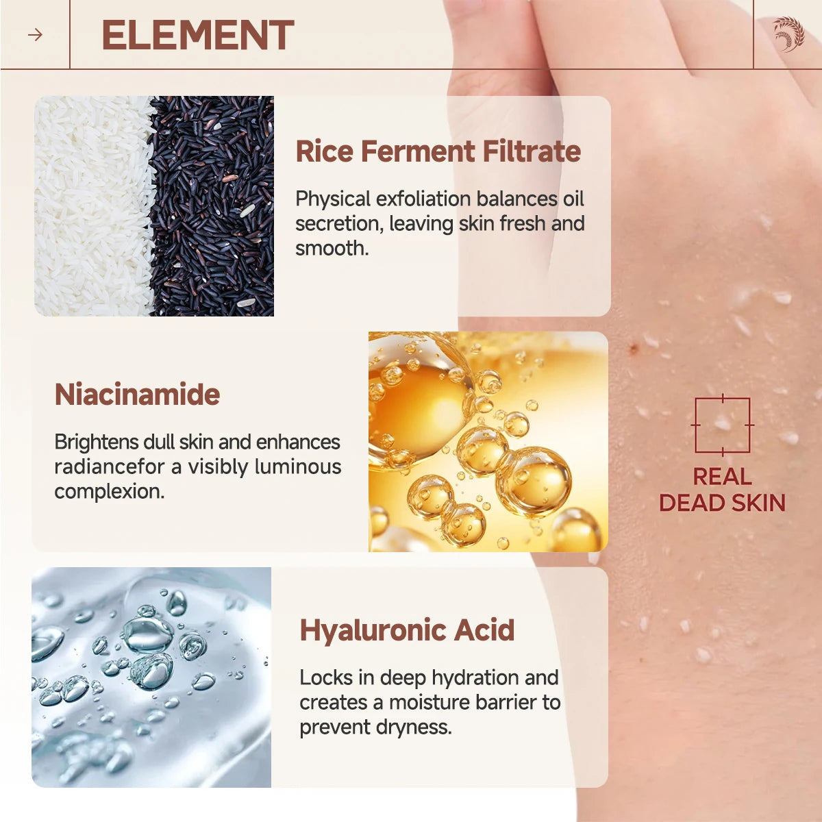 Rice and black rice exfoliating gel deeply cleanses, moisturizes, and removes surface dirt. Oasis Select
