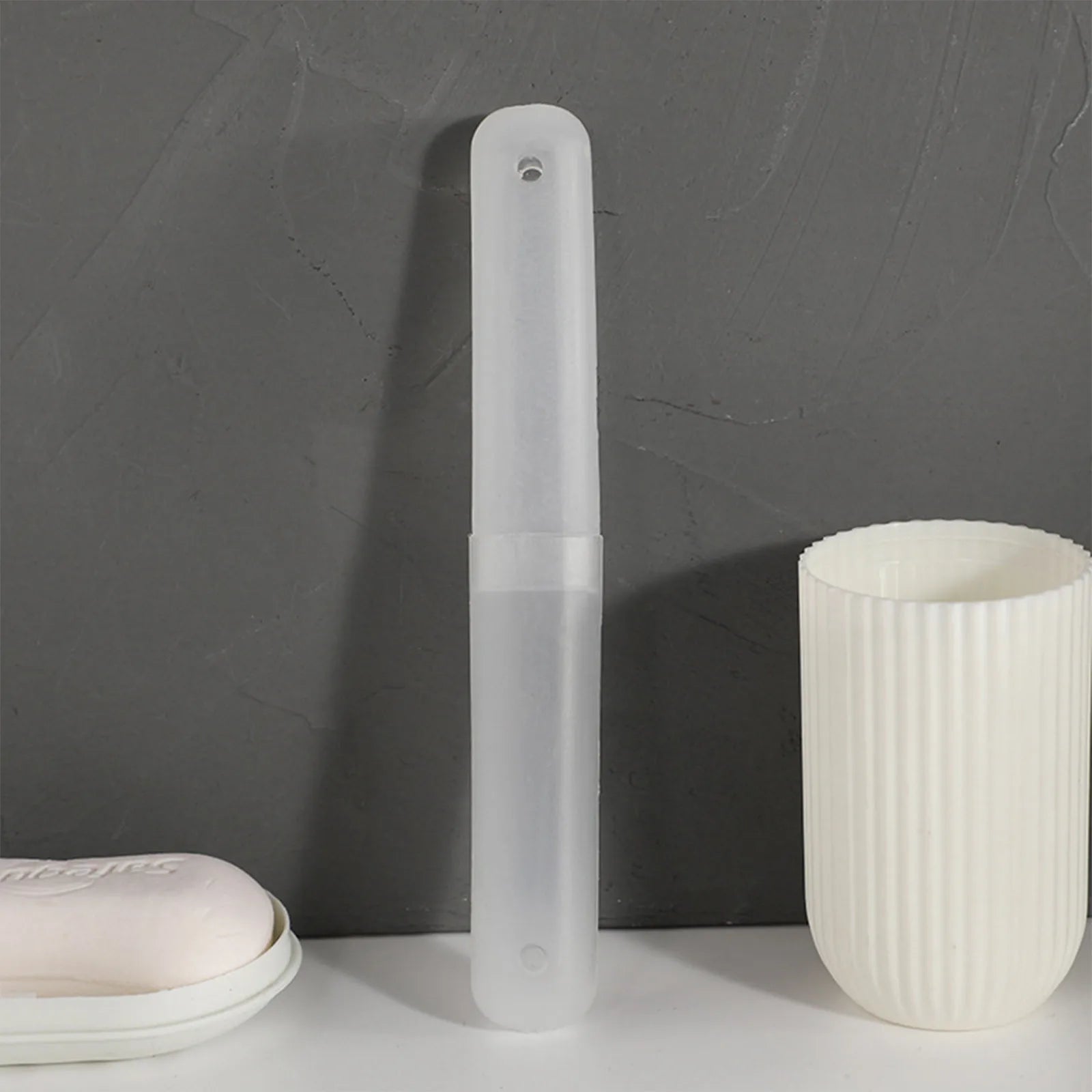 Toothbrush Storage Box Tooth Brush Box Holder Cover Travel Storage Dust-proof Case Portable Portable Travel Toothbrush Case Oasis Select White One Size