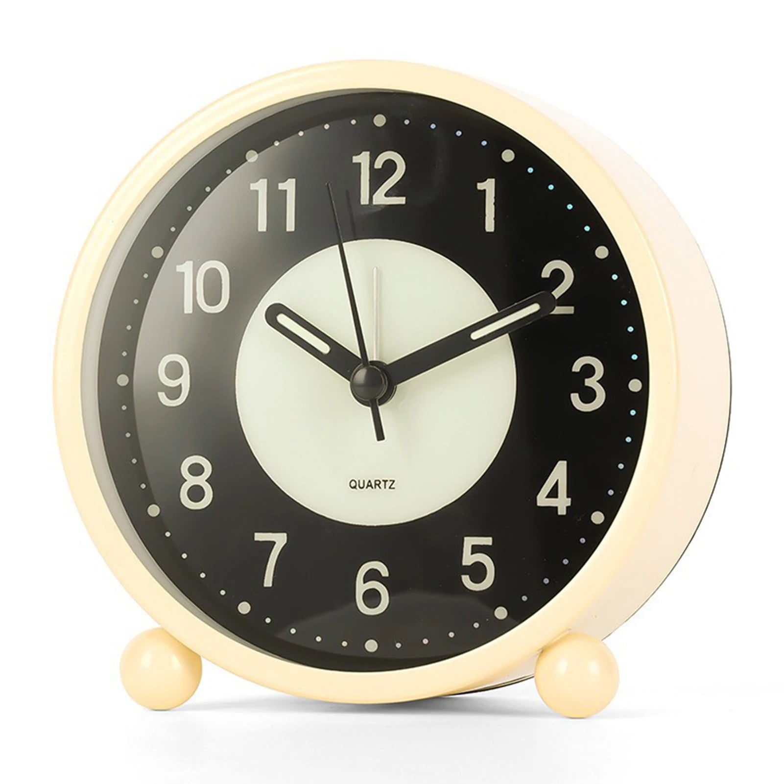 Retro Glow-in-the-Dark Battery Desk Alarm Clock – Silent