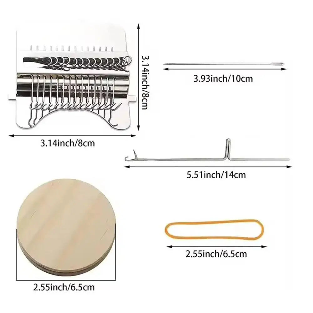 Crochet Mini Knitting Machine Small Loom Machine Tools Easy To Carry Household Knitting Machine For Mending Socks Clothes Fabric Oasis Select