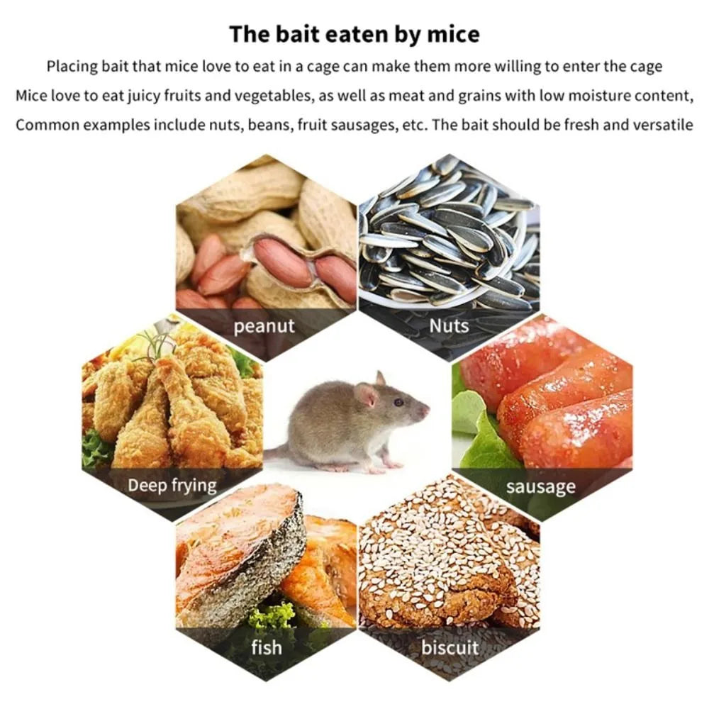Durable Humane Multi-Catch Rodent Mouse Trap Pest Control Large Capacity Rat Trap Cage Metal Live Animal Trap Indoor and Outdoor Oasis Select