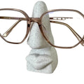 Nose Lips Shape Eyeglasses Stand Holder Eyewear Display Creative Desk Decor Decorative Glasses Stand Abstract Face Sculpture Oasis Select marble color
