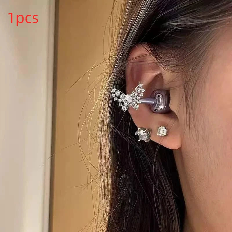Sparkly Rhinestone Zircon Butterfly Earbud Accessory 1Pc Glitter Bling Decor for Wireless Earbuds Prom Party Outfit Accessory Oasis Select A1