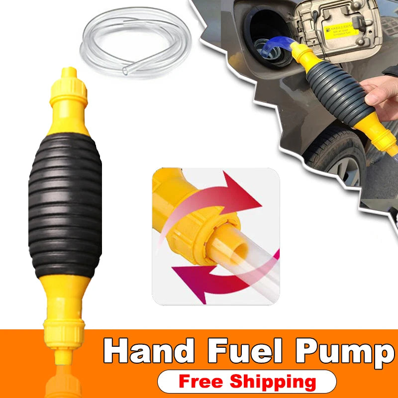 2M Hand Fuel Pump Car Fuel Tank Sucker Oil Transfer Fuel Pump Petrol Diesel Liquid Manual Pump Syphon Fuel Saver ForGas Gasoline Oasis Select