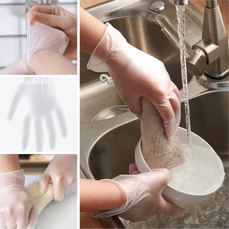 50-Pack Disposable PVC Gloves – Multipurpose Powder-Free