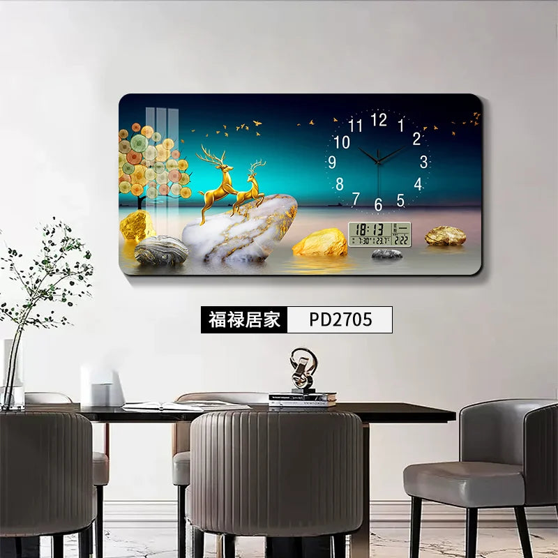 Perpetual Calendar Large Size Electric Meter Box Decorative Picture Wall Clock Distribution Box Block Decorative Wall Clock Oasis Select PD2705 85x45cm