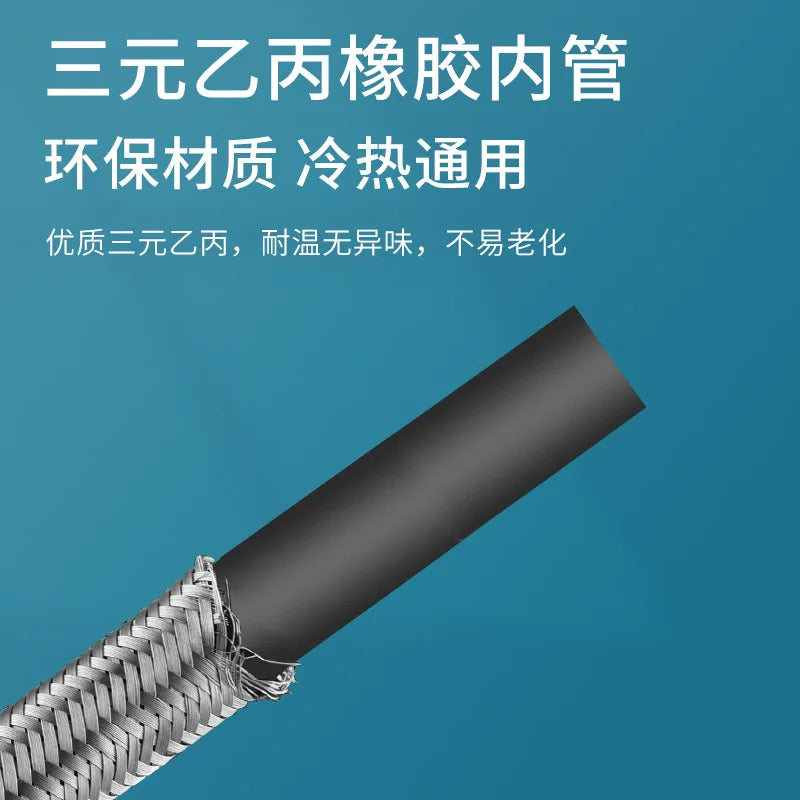 G1/2"-G3/4" SUS304 Water Inlet Hose Faucet 20cm-200cm Hose Water Heater Pipe Toilet Connection Kitchen Bathroom Hose Tube Oasis Select