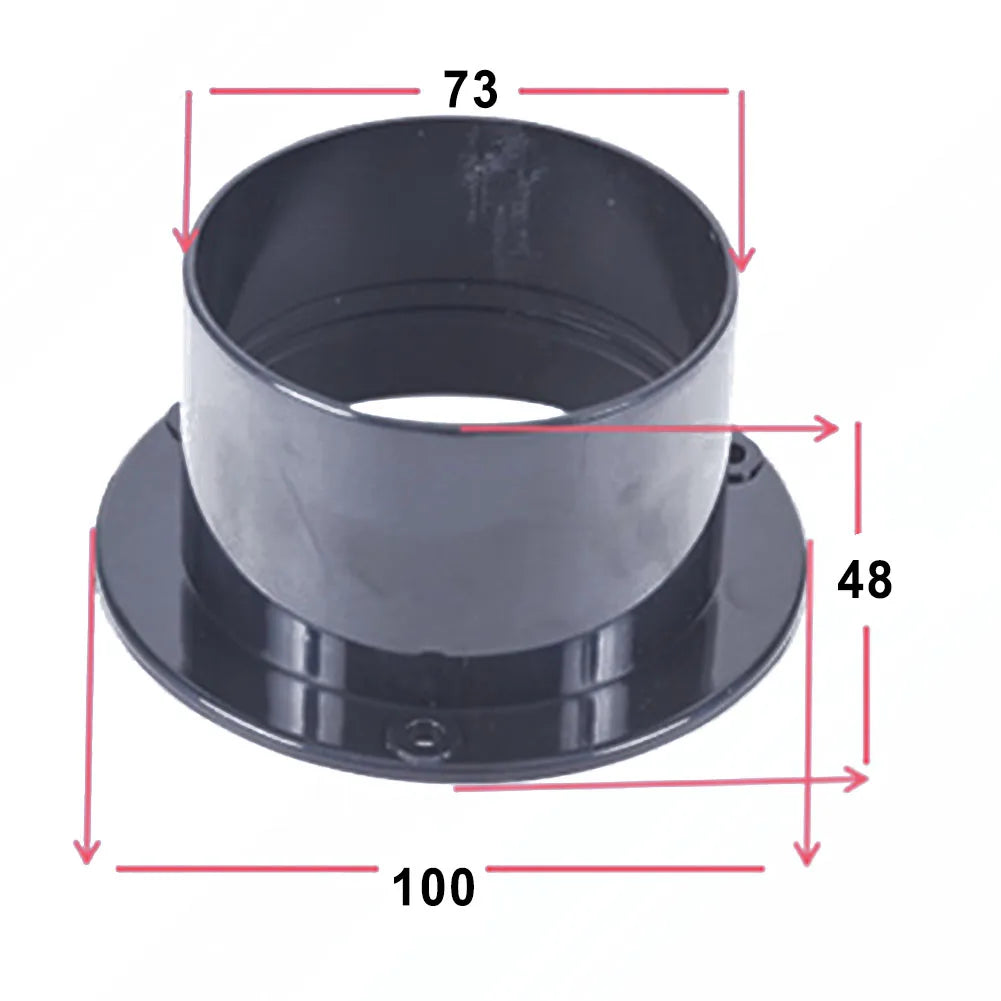 Vent Pipe Adapter Duct Joint Wall Flange Connector 75/100/125/150mm Durablity For Ventilation Pipe Ventilation Pipe Air Ducting Oasis Select