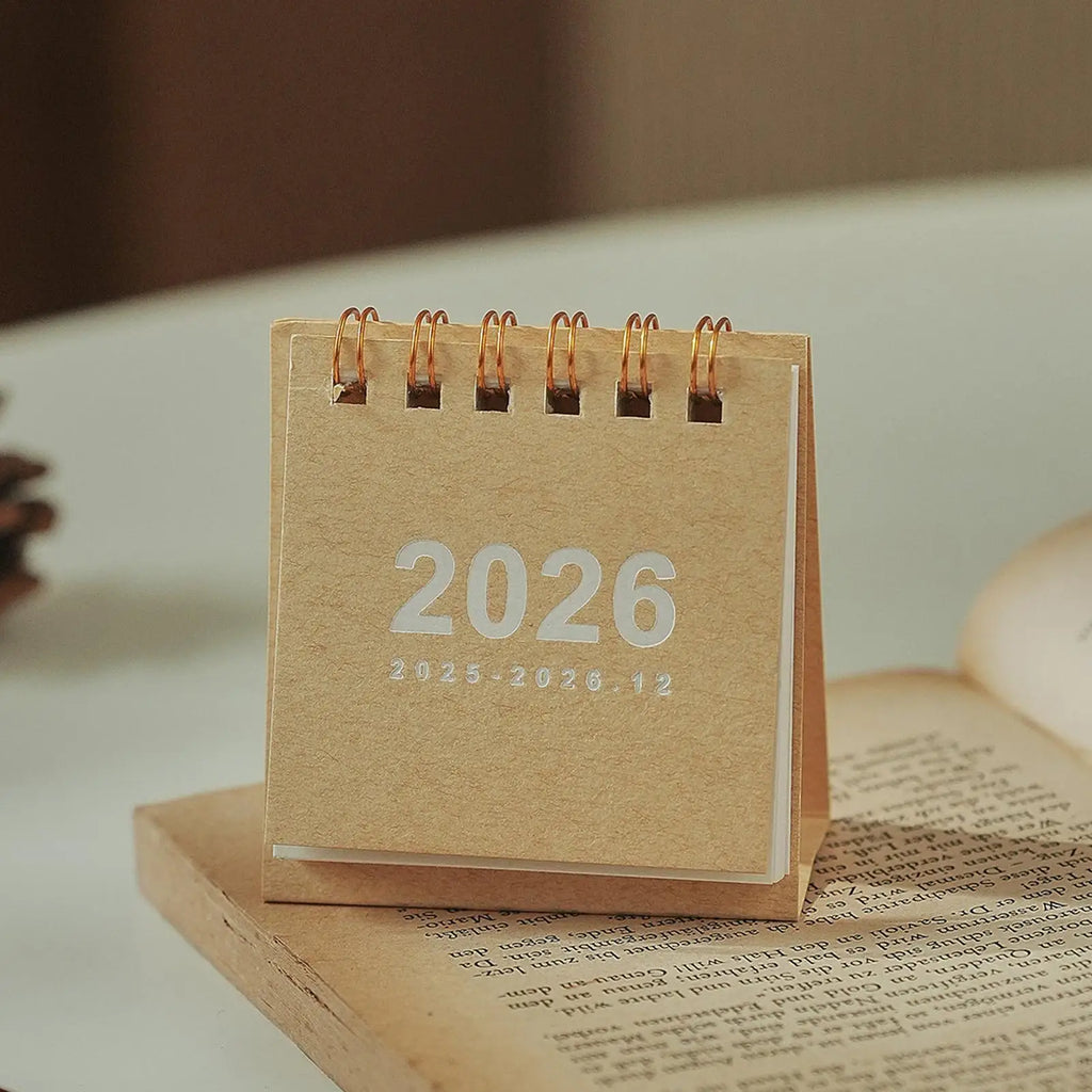 Small Desk Calendar 12 Months Desktop Calendar Daily Scheduler Aesthetic Paper Offices Supplies Yearly Planner for Offices Home Oasis Select