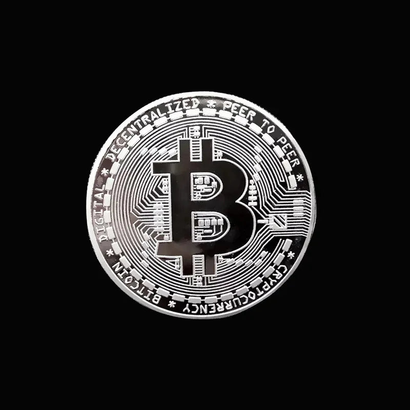 1/2/3/4pcs Gold Plated Coin Art Collection Gold Plated Physical Bitcoins Bitcoin Gift Physical Metal Antique Imitation Coins Oasis Select