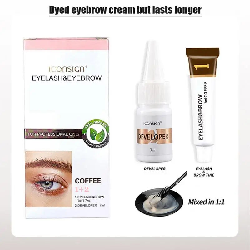 5pcs Eyebrow Tinting Kit Eyelash Eyebrow Dye Tint Gel Quick Dry Waterproof Long-lasting Eyebrow Dye Tint Dye Eyebrow Mascara Oasis Select