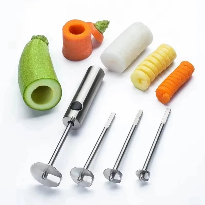 WISH 4 Pack Vegetable And Fruit Coreer Vegetable Cutter Vegetable And Fruit Coreer Spiral Coreer Fruit Coreer Tool Oasis Select
