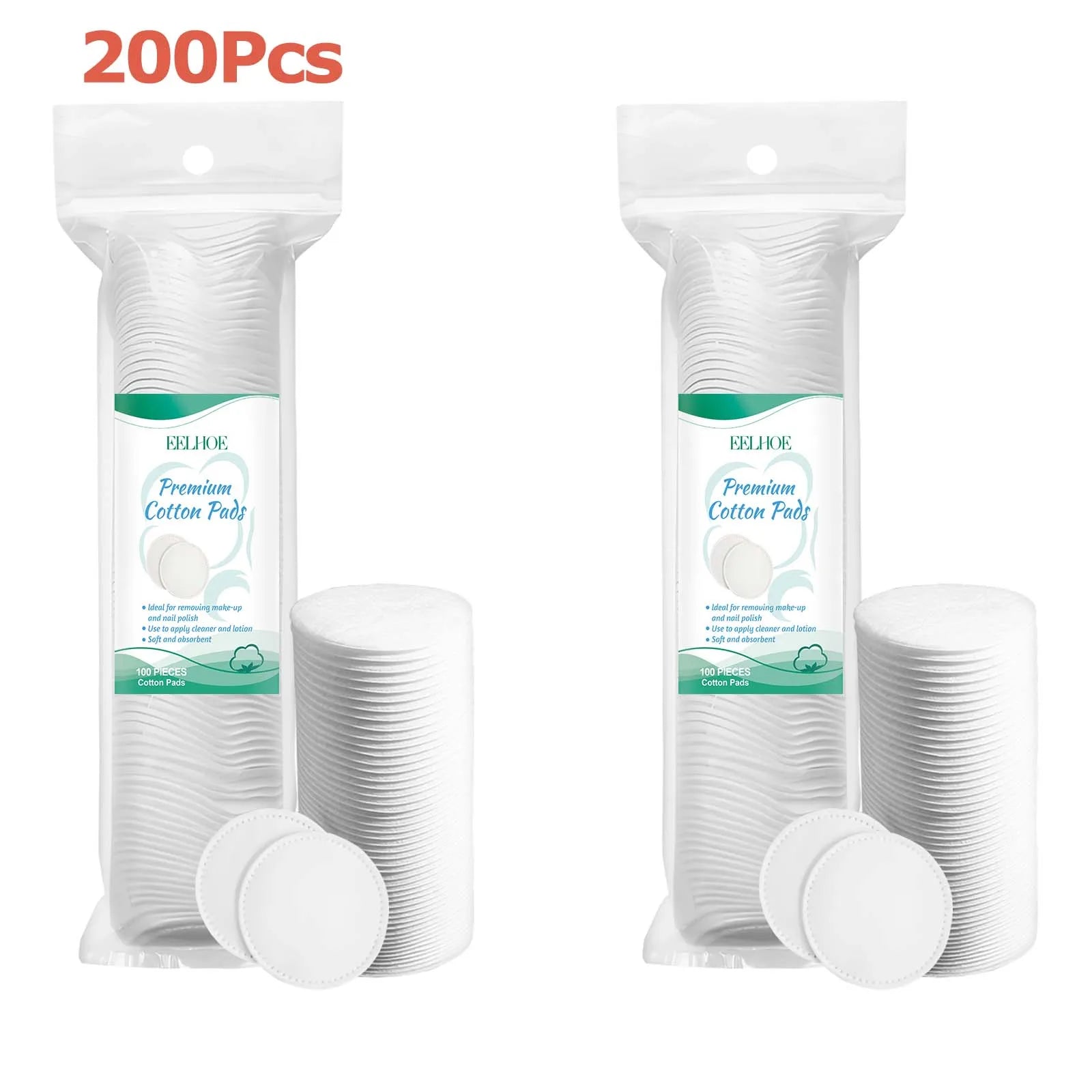 Disposable Cotton Makeup Remover Pads – 100 to 300 Pack Makeup Remover Pads Oasis Select 200Pcs