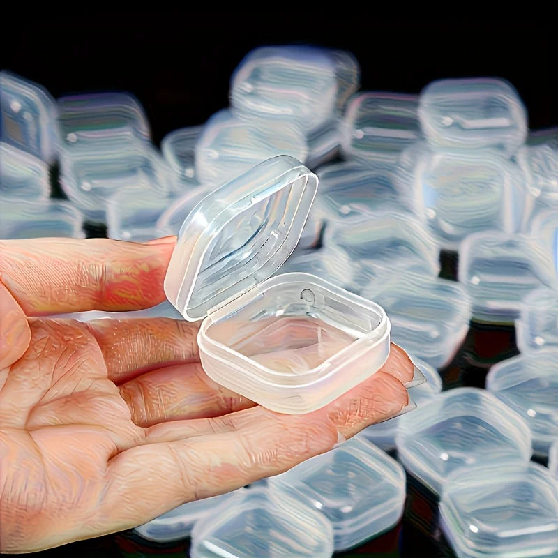 Stackable Clear Plastic Jewelry Boxes With Lids For Earrings Rings Beads Pills Small Parts Organizer Produce Storage Box Oasis Select