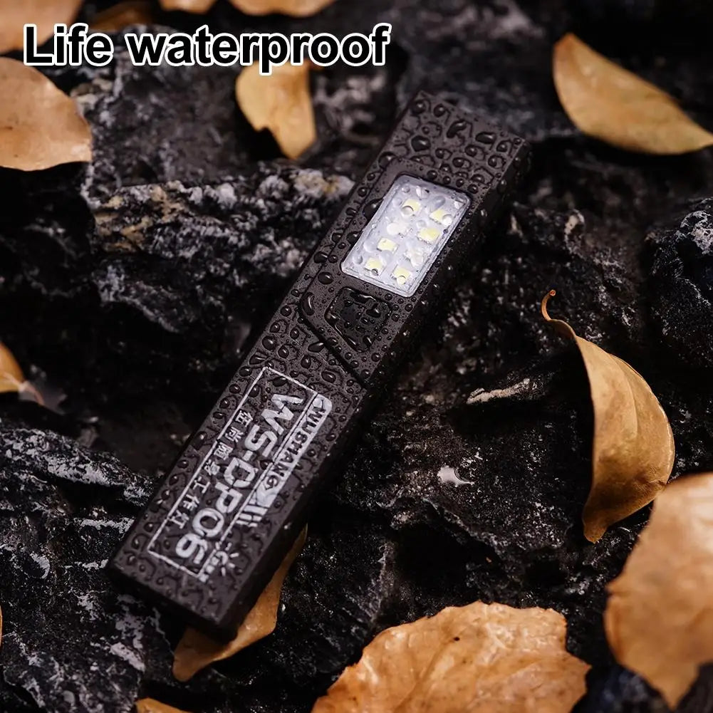 Magnetic & Clamp LED Flashlight Rechargeable Battery Work Light Ultra Bright Portable Pocket Lantern for Camping Edc Flashlight Oasis Select