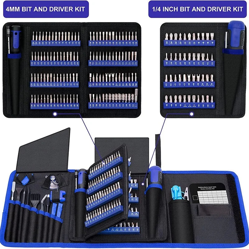 218pcs Screwdrivers Set Cell Phone Computer Dust Removal Precision Repair Nut Driver Multi Model Magnetic Screw Key Hand Tools Oasis Select