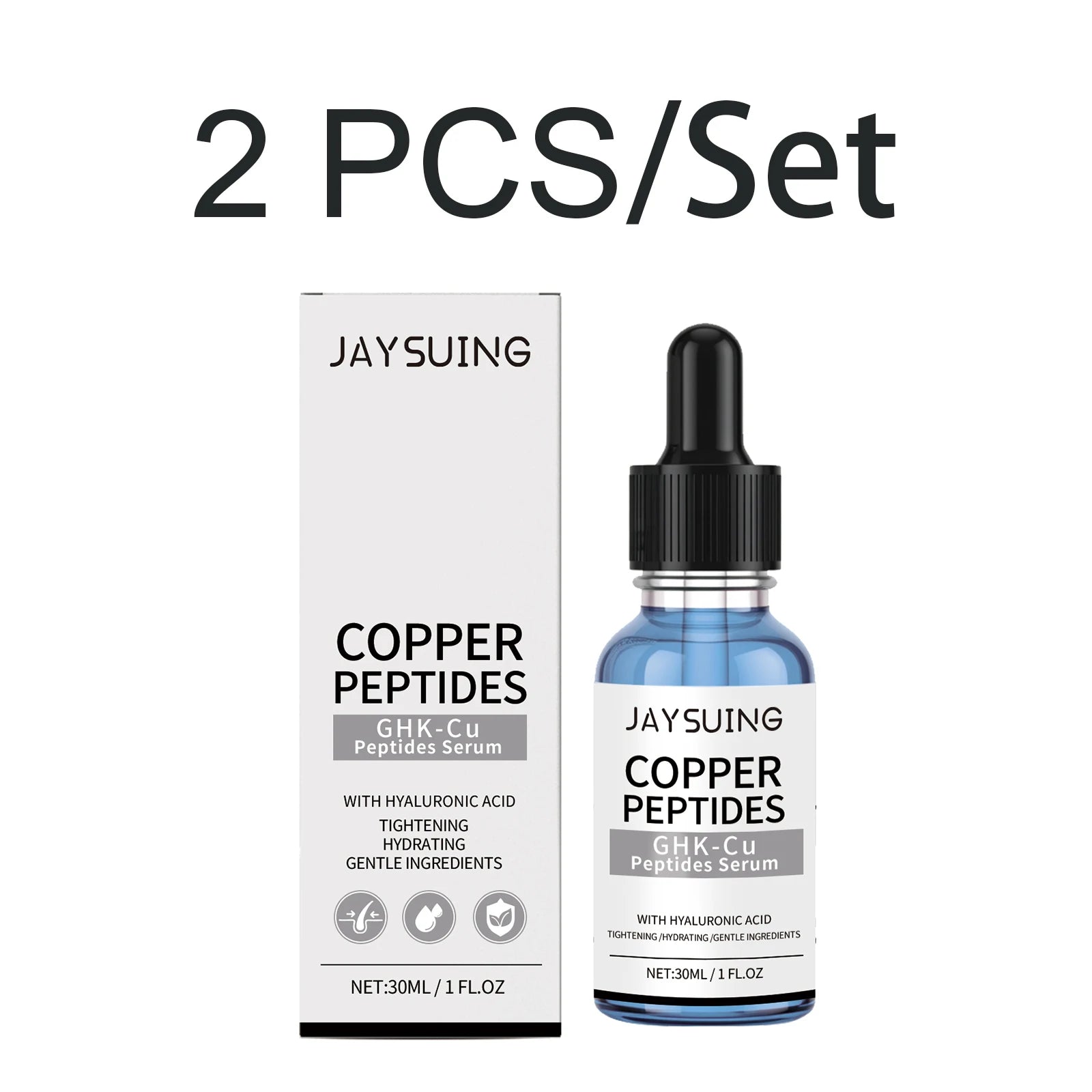 30ml CHK-Cu Peptide Essence Hydrating Facial Serum Tightening Reduce Fine Lines Hyaluronic Acid Repair Skin Barrier Smoothing Oasis Select 2 PCS