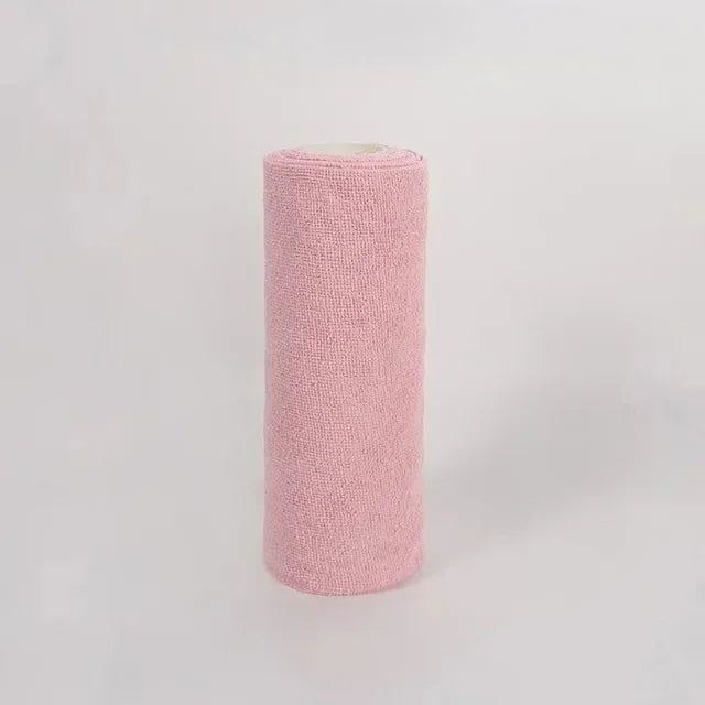 Reusable Cleaning Wipe Household Kitchen Cloth Microfiber Towel Rolls Dish Rags Wash Paper Towel Replacement 1 Roll of 20 Sheets Oasis Select Pink