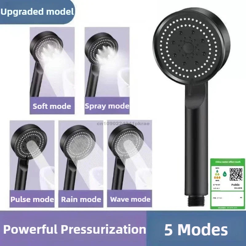 High Pressure Shower Head 3 Modes Adjustable Filter Shower Head Set New Bathroom Shower Head Accessories Sprayer Oasis Select