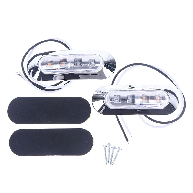 2-Pack Waterproof LED Boat Signal Lamps: 12V-24V Navigation Lights for Marine Yachts Oasis Select A1