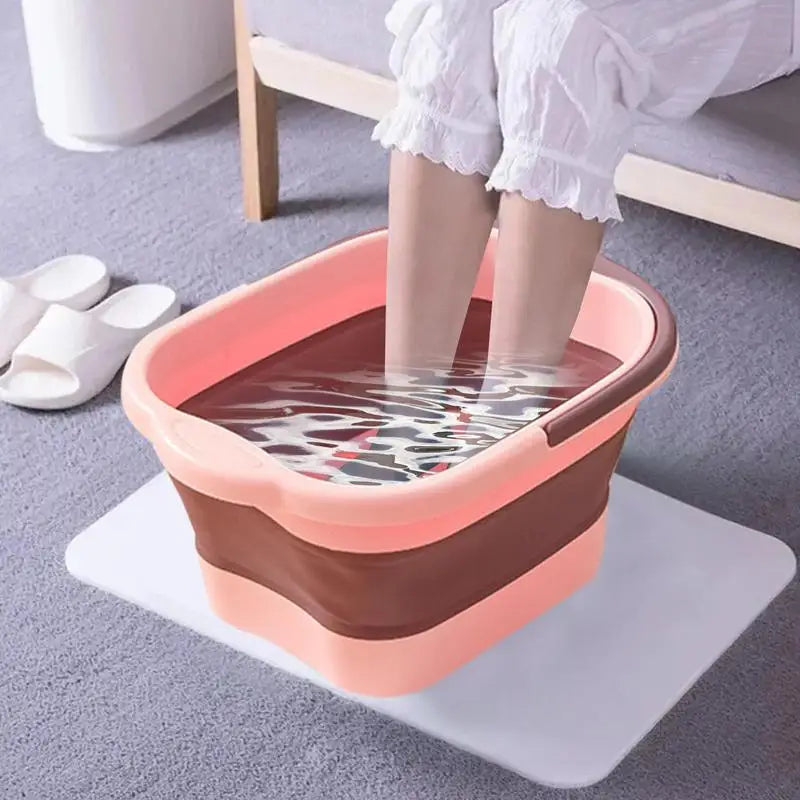Folding Foot Bathtub Foot Soak Bath Tub With Massaging Rollers Stress Relief Foot Spa For Family Pedicure Soaking Tired Feet Oasis Select