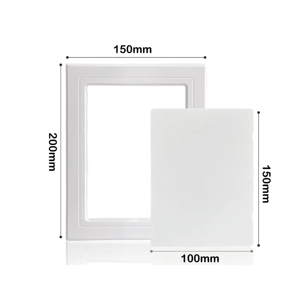 Door Latch Self-adhesive Access Panel Door Plastic White Inspection Hole Removable Wall Access Doors Doors Wall Ceiling Oasis Select 100mmX150mm