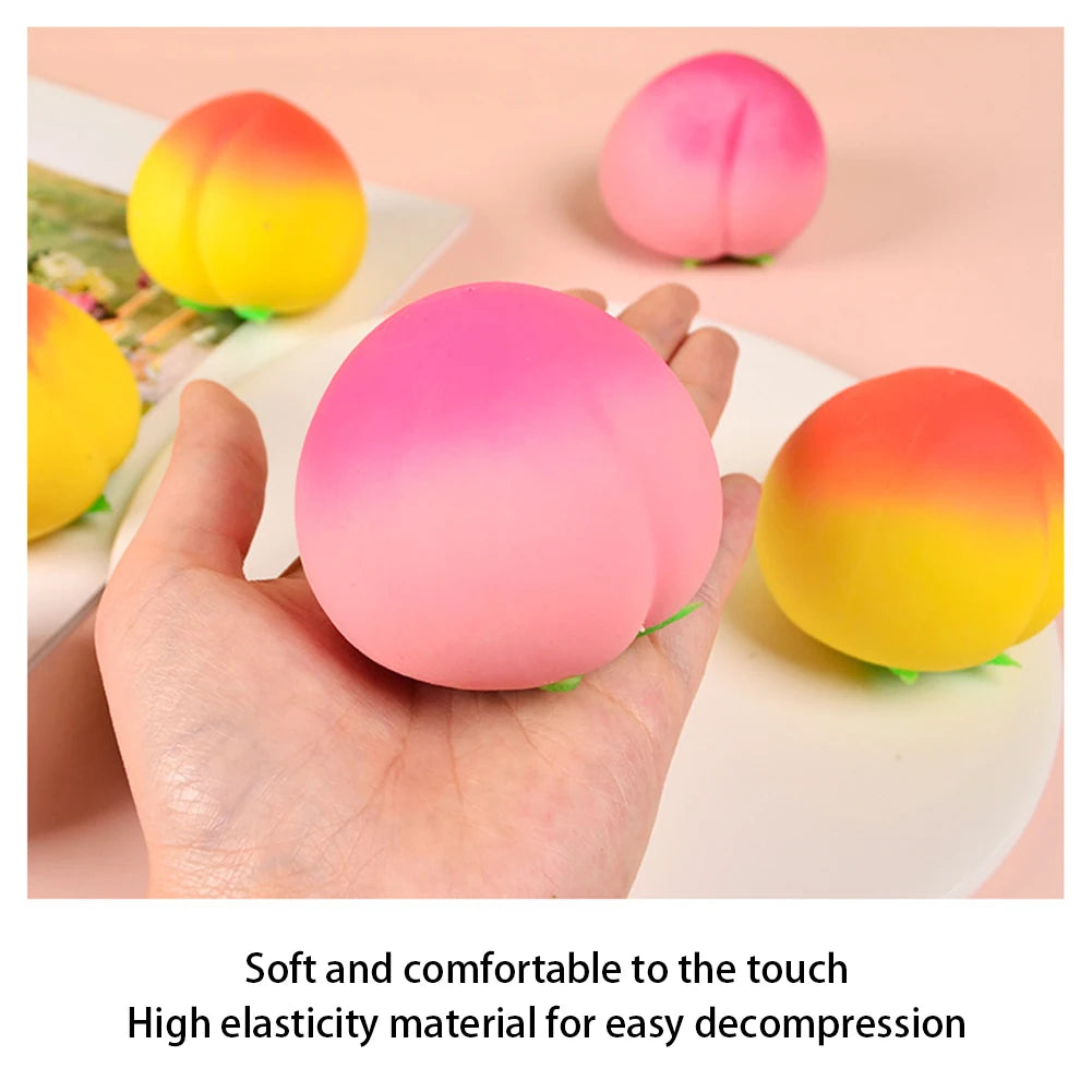 Peach Foam Squeeze Ball – Soft Slow-Rebound Squishy Toy