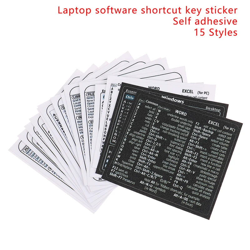 Windows PC Keyboard Shortcut Sticker – 14 Styles | PVC