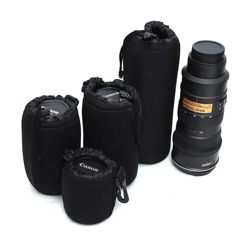 Camera Lens Pouch Bag Neoprene Waterproof Soft Video Camera Lens Pouch Bag Case For Canon Sony for Most Digital SLR Camera Oasis Select