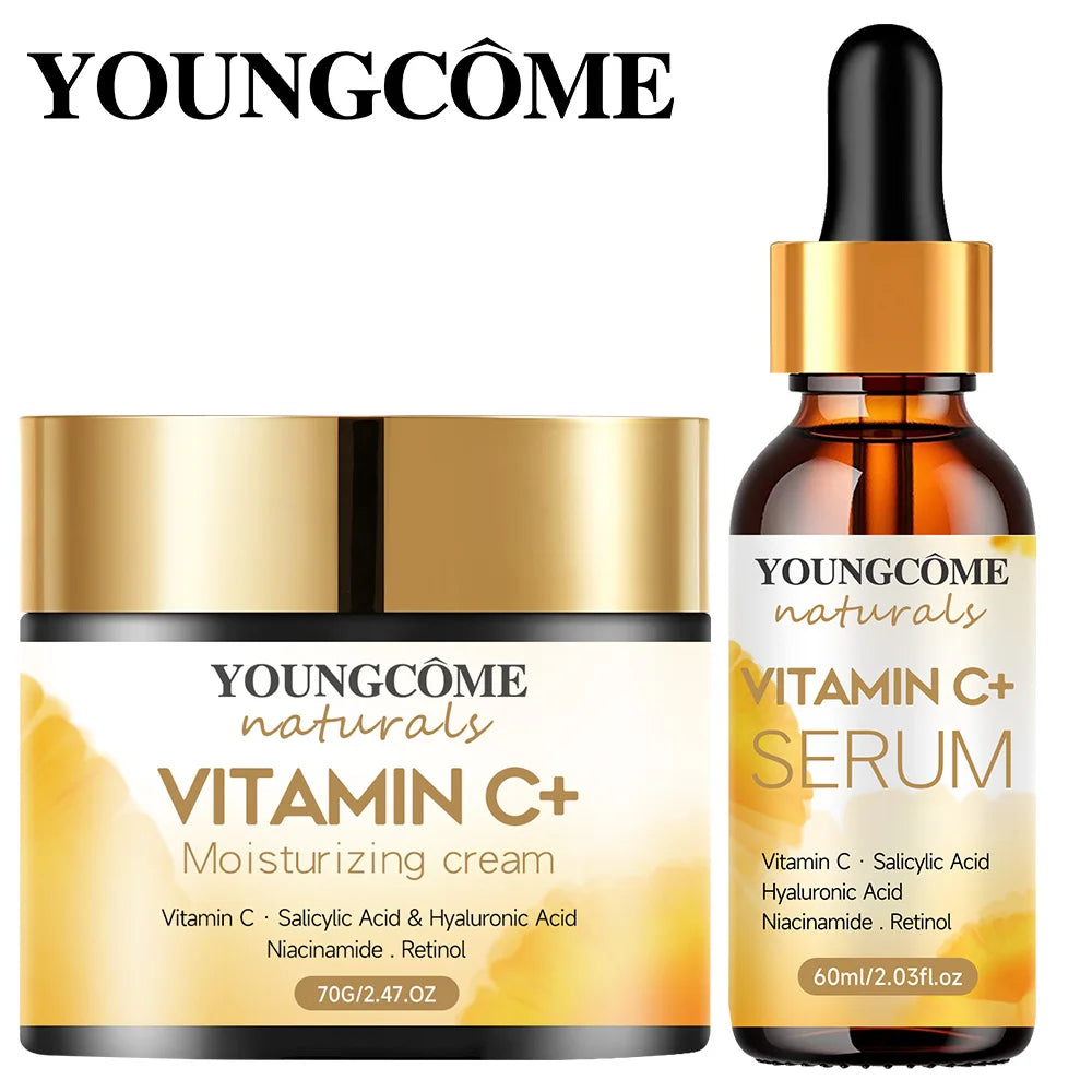 Vitamin C Face Cream & Essential Set Retinol Smooth Wrinkle Moisturizing Firming Hyaluronic Lightening Repairing Smooth Skincare Oasis Select