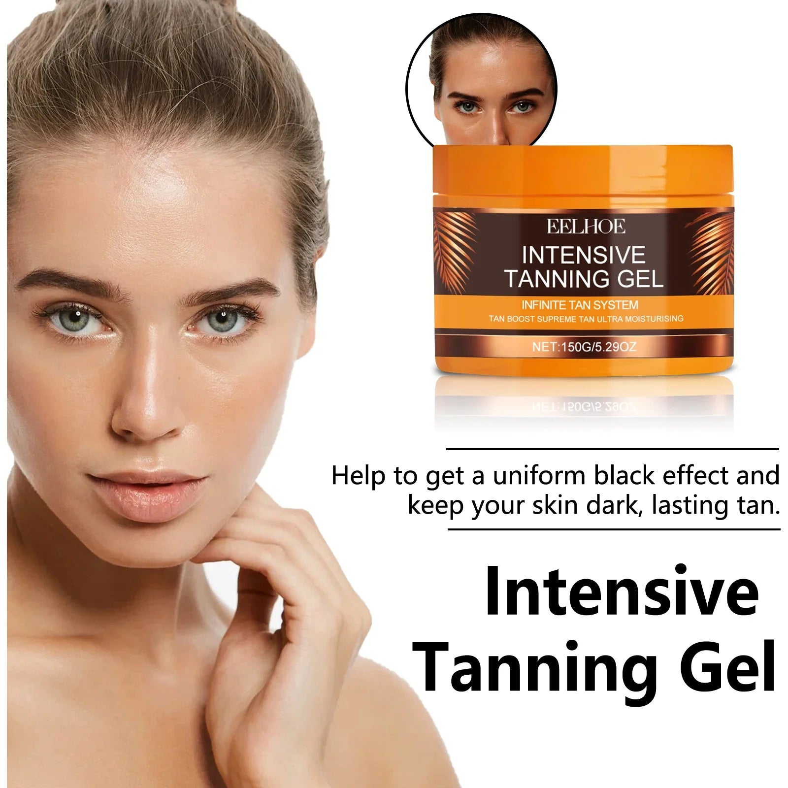 Intensive Tanning Gel Body Self Tanner Booster Sunbed Sun Bronzer Repair Nourishing Skin Coloring Sunless Fake Tan Tanning Gel Oasis Select
