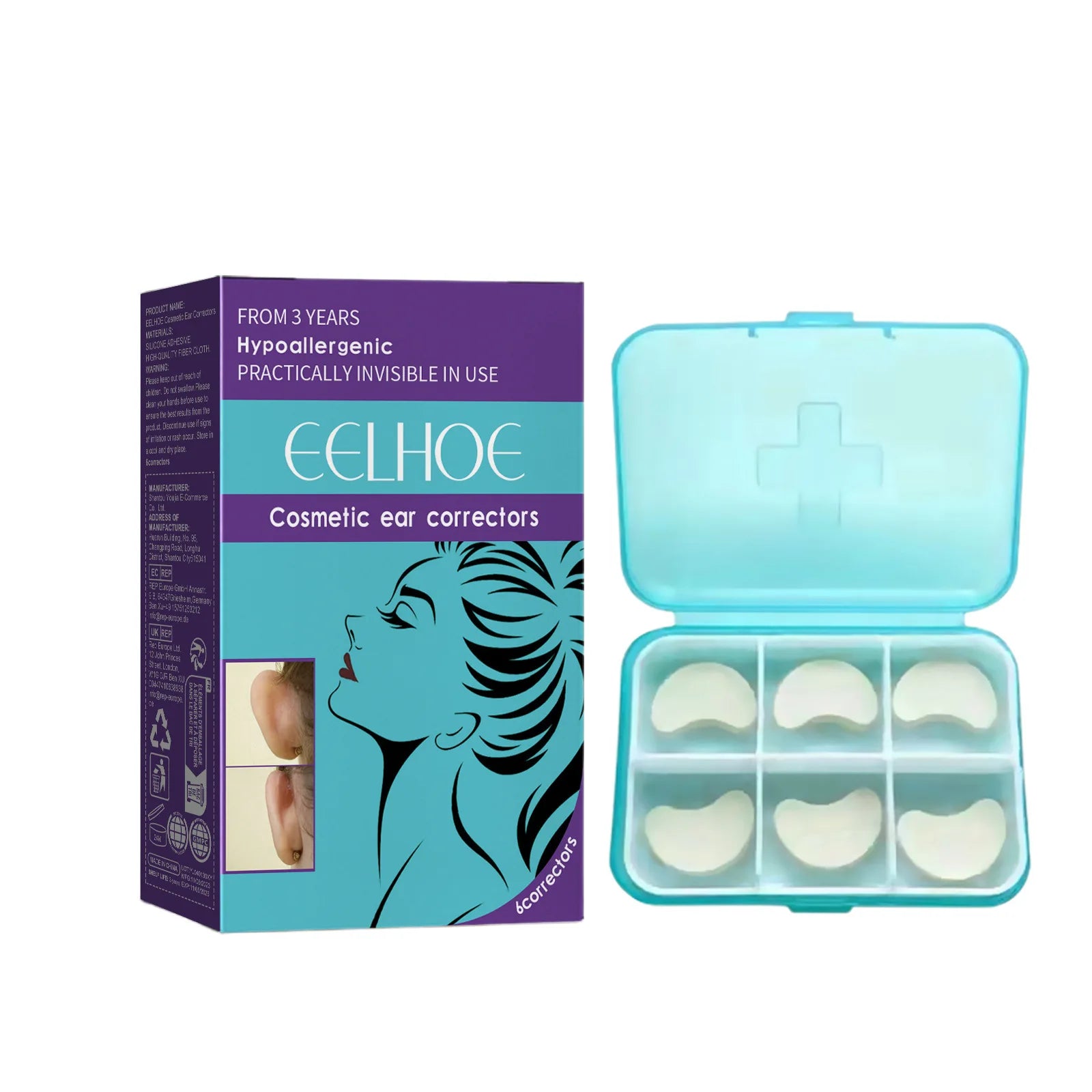 EELHOE Ear Corrector Stickers – Protruding Ear Fix, 6pcs Ear Corrector Stickers Oasis Select 6PCS Boxed