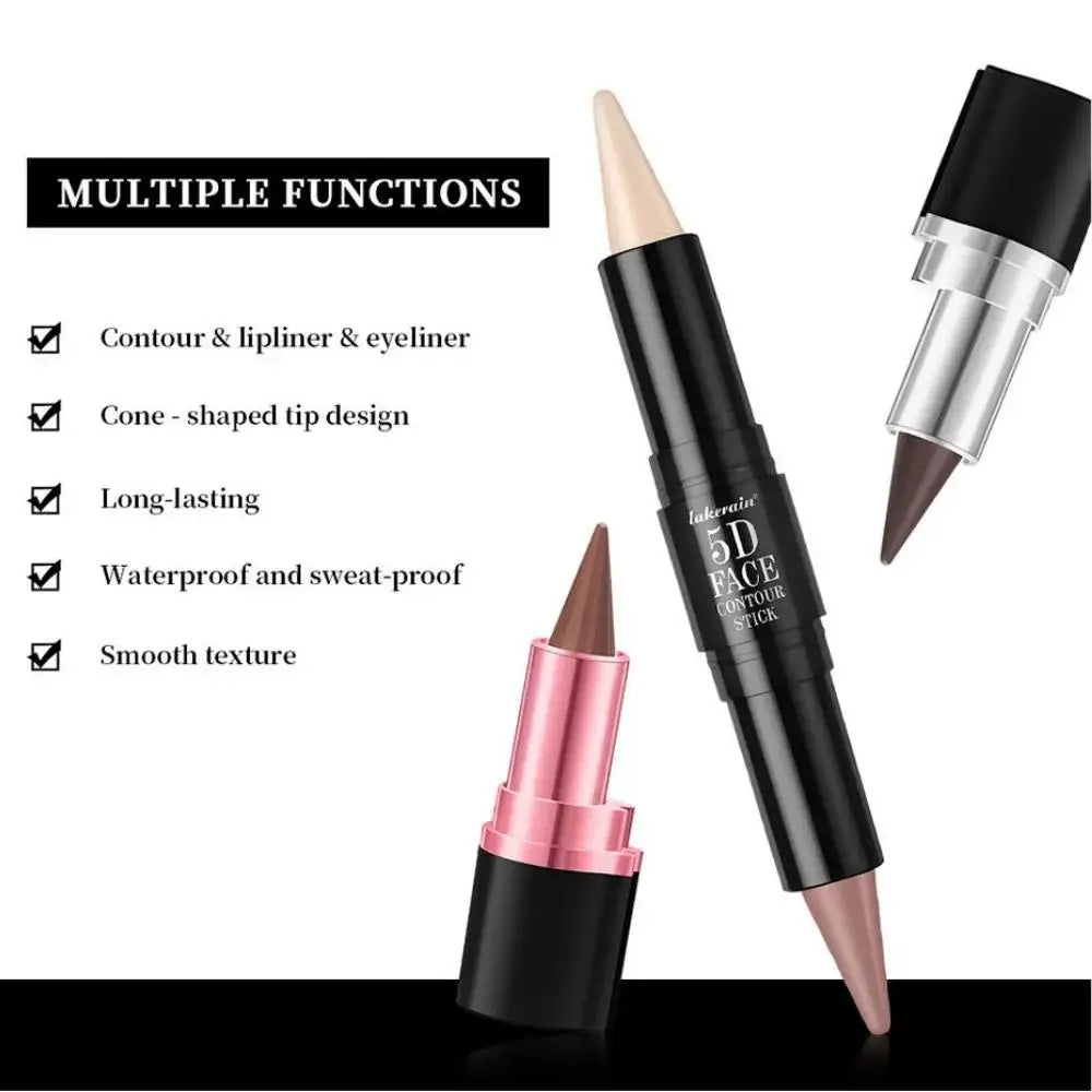 3pcs Matte Velvet Lipstick Set Waterproof Eyeliner Contour Stick Long Lasting Natural Makeup Kit For Face Beauty Oasis Select
