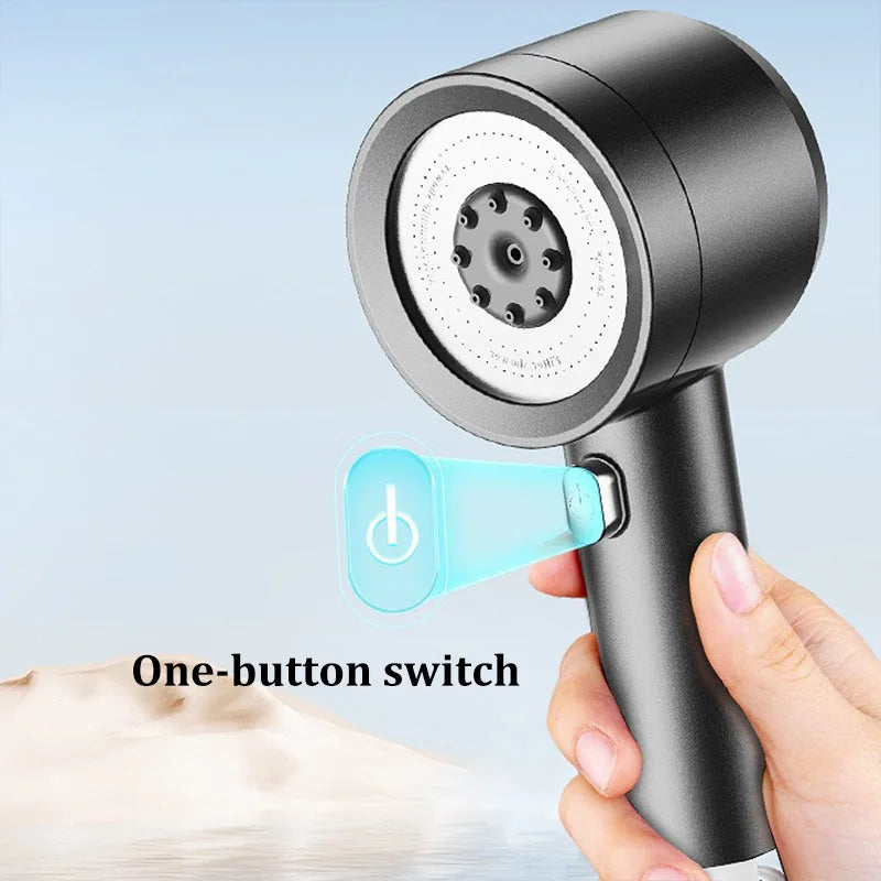 4-Mode Pressurized Filter Shower Head | Water Purification