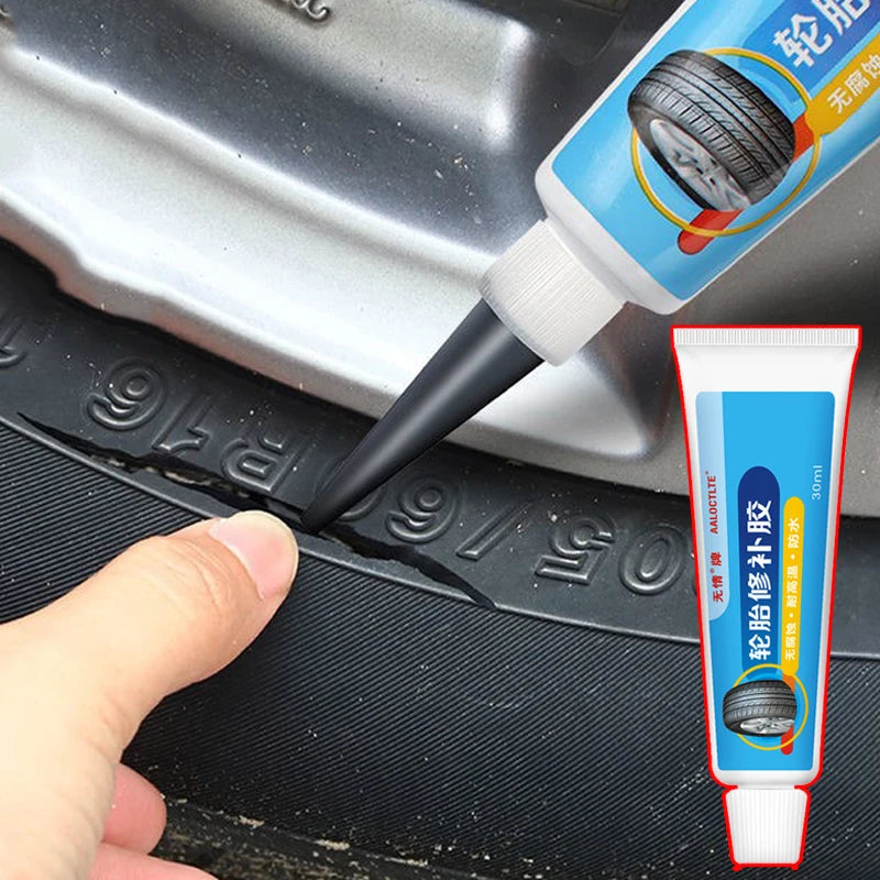 Car Tyre Repair Instant Car Tire Repair Glue Liquid Strong Rubber Glues Wear-resistant Rubber Non-corrosive Adhesive Glue Black Oasis Select