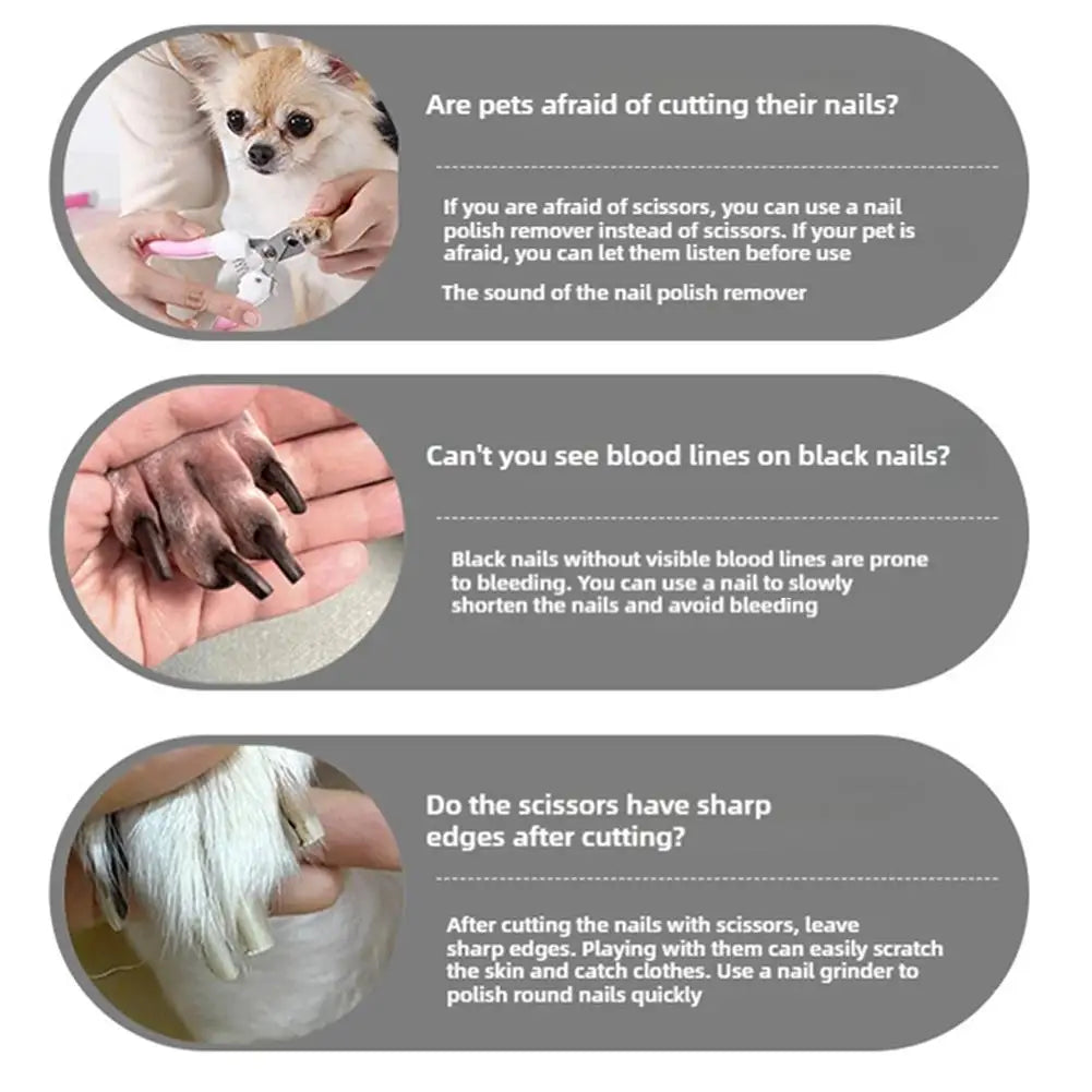 Electric Dog Nail Grinder Puppy Cat Nail Clippers Professional Pet Grooming Gadget Diamond Bit Replacement Head Dog Nail Trimmer Oasis Select