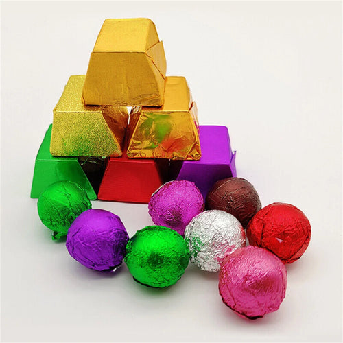 100Pcs Food-Grade Aluminum Foil Candy Wrapping Sheets 8x8cm Foil Wrapping Sheets Oasis Select