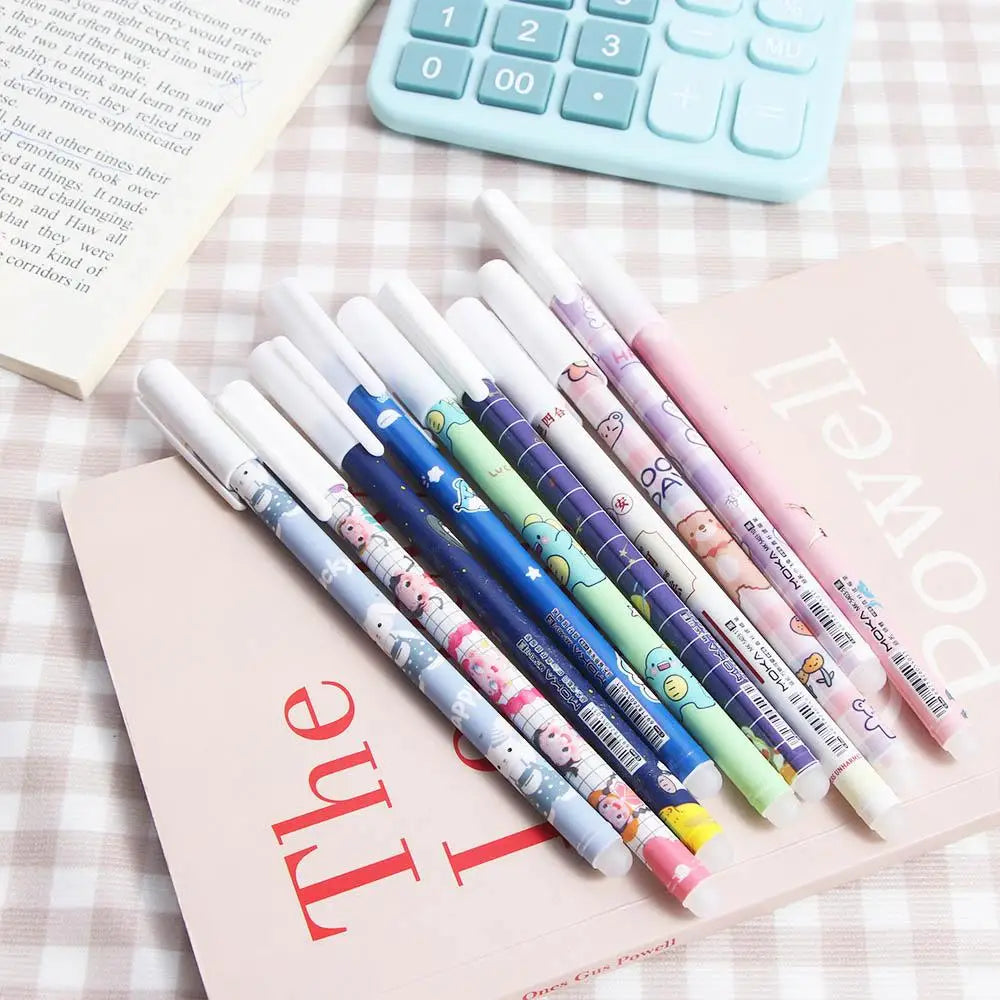 1Pcs Kawaii Game Cartoons Neutral Erasable Pen 0.5mm Blue Gel Pens Washable Handle School Office Supplies Kids Stationery Oasis Select