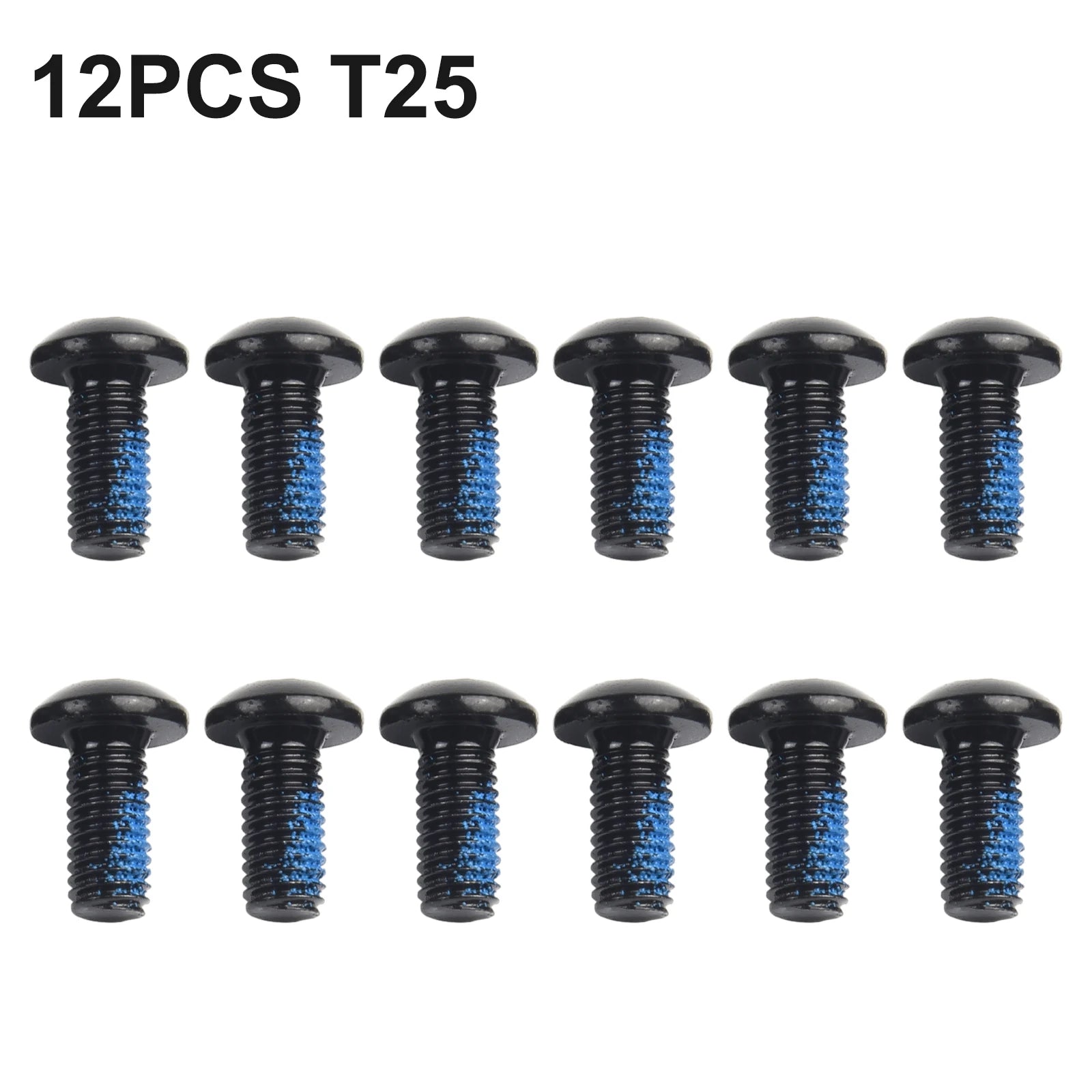 For Bike Setup Bicycle Brake Bolts Black Disc Bolts Diameter 5MM Anti-loose Glue Diameter 5mm Long Service Life Oasis Select 12pcs