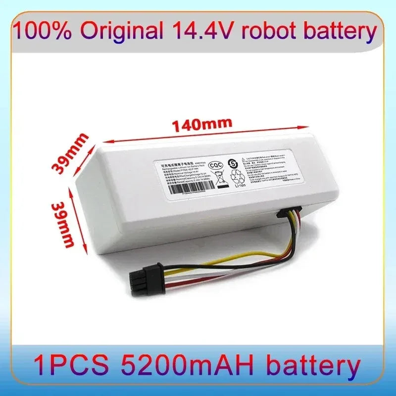 NEW 14.4V 12800mah P1904-4S1P-MM Battery For Xiaomi Mijia 1C STYTJ01ZHM Robot Vacuum Mop Cleaner Accessories battery Oasis Select 5200mAh