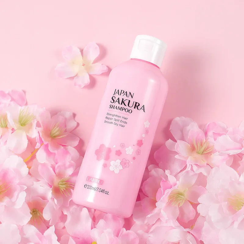LAIKOU Sakura Shampoo And Hair Conditioner Cherry Blossom Nourishing Repair Dry Hair Smooth Anti Frizz Moisturizing Hair Care Oasis Select