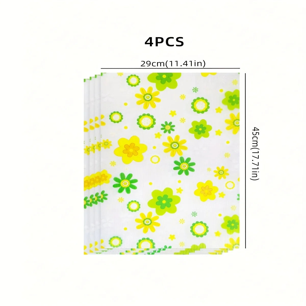 4pcs Non-Slip Refrigerator Mats with Thermal Insulation - Anti-Slip Shelf & Drawer Mats for Kitchen - Ideal Housewarming Gift Oasis Select 4 pcs