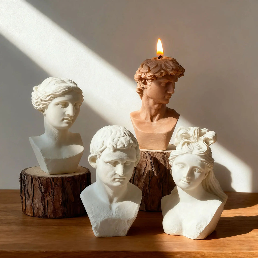 David Shape Silicone Scented Candle Mold DIY 3D Portrait Resin Mould Human Body Gypsum Making Tool Craft Gifts Home Decor Oasis Select